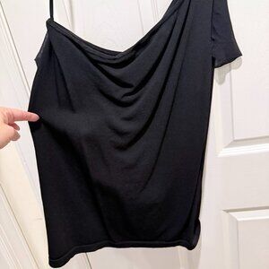 White House Black Market One-Shoulder Draped Top